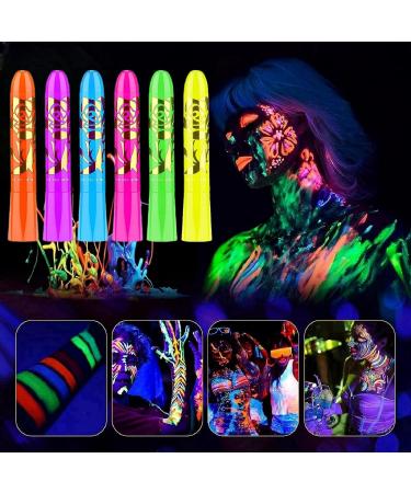6PCS Face Paint Sticks Neon Face Paint Crayons Face Paints for Adults Glow in the Dark Face Paint UV Face Paint Face and Body Crayons UV Body Paint Pen Stick Colourful Face Painting Crayons - Buy Online on GoSupps.com