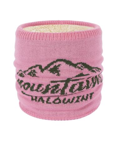 Clicitina Winter Wool Lined Knit Bib for Women and Men Ujd36 (Pink One Size) Pink One Size