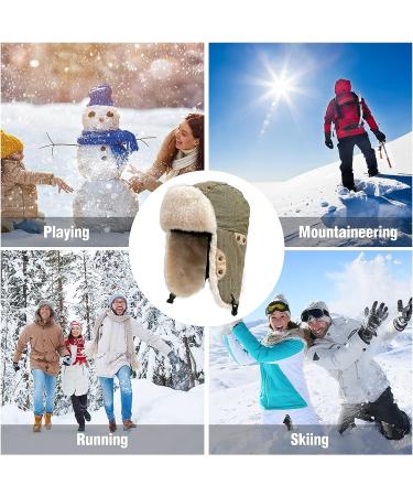 Peicees Trapper Aviator Hat and Goggles Set - Camel Hat with Fur Ear Flap and Cooper Frame/Clear Lens - Buy Online on GoSupps.com