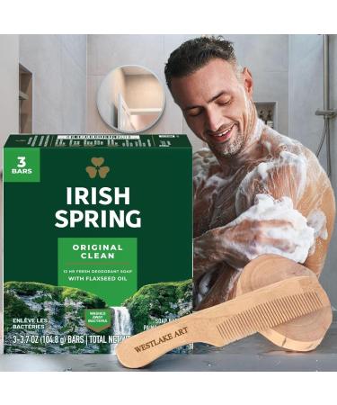 Buy Irish Spring Deodorant Bar Soap 3.7 Oz - Classic Fresh Scent 24-Hour Odor Protection & Deep Cleansing (Pack of 3) - International Shipping Available - Buy Online on GoSupps.com