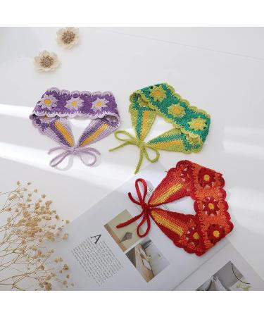 HAIMEIKANG Boho Knit Hair Bands - Floral Headband Set for Women and Girls in Red, Green, Purple - Buy Online on GoSupps.com