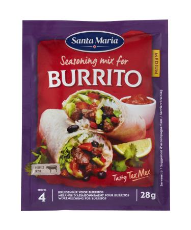 M lange de burritos | Santa Maria | M lange d' pices pour Burritos Medium | Poids total 28 grammes