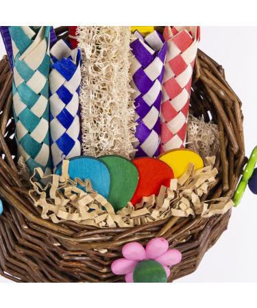 HappyBird Hangy Nibble-Basket | Shredding Toy for Parakeets & Small Parrots | Natural Chew Toy for Birds - Buy Online on GoSupps.com