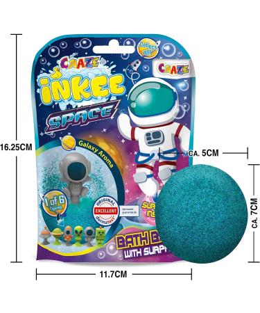 INKEE SURPRISE Bath Bombs - Pack of 3 Children's Bath Bombs with Fragrance & Space Toy Figures | Fun Bath Time Experience - Buy Online on GoSupps.com