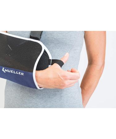 Mueller Adjustable Arm Sling Black/Blue | One Size Fits Most | Men and Women - Buy Online on GoSupps.com