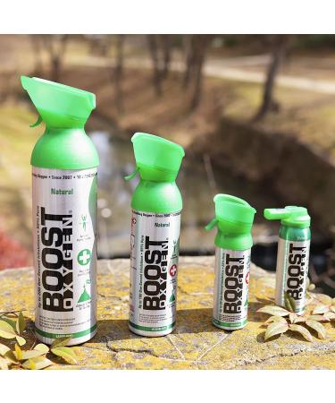 Boost Oxygen Portable 5L Pure Oxygen Canister Variety Pack - Pink Grapefruit, Peppermint, Menthol Eucalyptus Bottles - 4 Pack - Buy Online on GoSupps.com