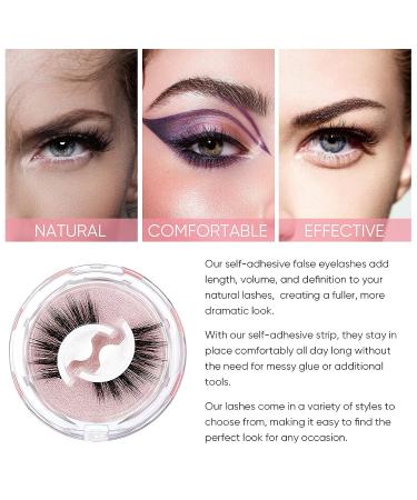 3 Pairs Reusable Self-Adhesive Waterproof False Eyelashes - Natural Look - Buy Online on GoSupps.com