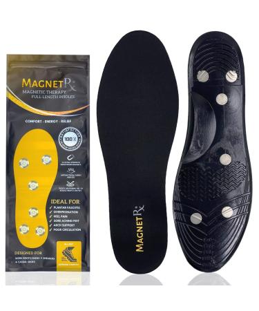 MagnetRX  Magnetic Shoe Insoles - Gel Comfort Magnetic Shoe Inserts with Magnets - Foot Orthotics Magnetic Insoles for Plantar Fasciitis (Women s: US 5-10 / EU 35-40)