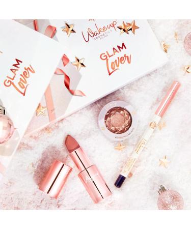  Wakeup Cosmetics Milano Wakeup Cosmetics - GLAM LOVER - 1 Matte Lipstick (Color Veil 01) + 1 Eye Pencil (Jet Black 1) + 1 Metallic/Satin Eyeshadow (08 Caramel) - Buy Online on GoSupps.com