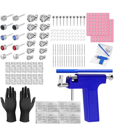 Ear Piercing Kit Professional Piercing Gun Reusable Body Nose Lip Earrings Piercing Tool Set with Stainless Steel Studs Silver Sticks for Salon Home Use - Buy Online on GoSupps.com
