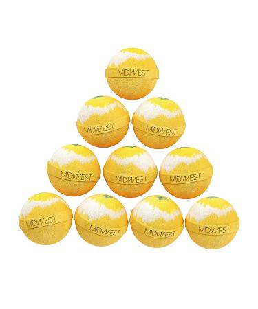 Set of 10 Extra Large 4.5oz Lemongrass Supreme Luxury Bath Bombs - Buy Online on GoSupps.com