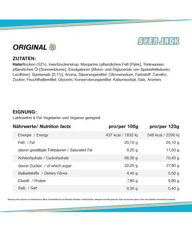 Sven Jack Energy Cake - Original 24x125g (3kg) | Endurance Bar with Long-Chain Carbs High Protein & Low Sugar - Oatmeal & Fitness Snack - Buy Online on GoSupps.com