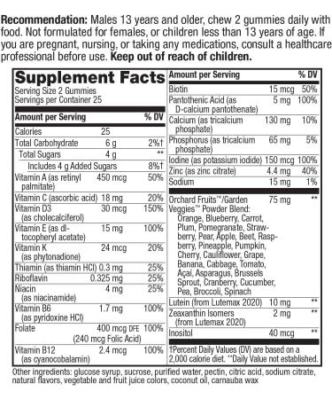 Nature's Way Alive! Teen Complete Multi for Him - 50 Gummies | Essential Vitamins & Minerals - Buy Online on GoSupps.com