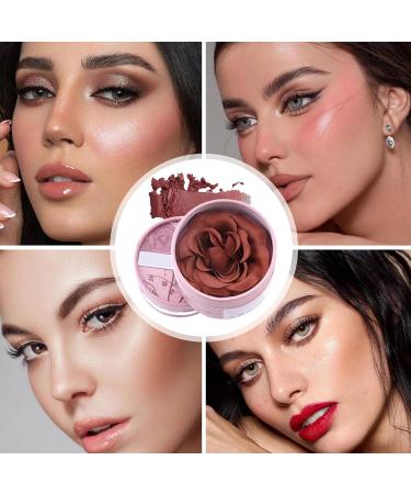 Flower Beauty Blush - 3D Petal Pattern Travel Size | Contour & Highlighter Cream 3.5g Naturally Scented Nude Complexion for Travel Weddings and All Seasons - Buy Online on GoSupps.com