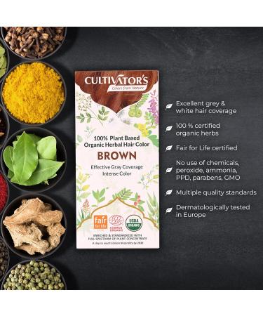Cultivator's Organic Herbal Hair Colour Golden Brown 100g - Buy Online on GoSupps.com