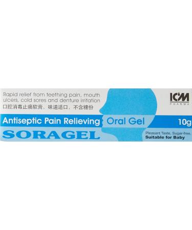 ICM Pharma Soragel 10g: Antiseptic Pain Relief Oral Gel - Buy Online on GoSupps.com