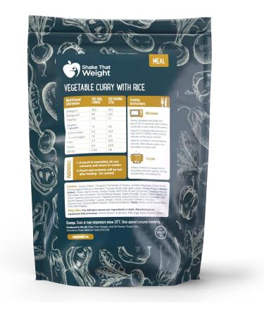 High Protein Vegetable Curry with Rice Ready Meal for Camping, Hiking, Gym - Buy Online on GoSupps.com
