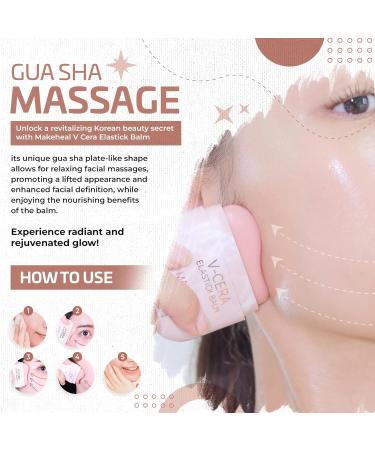 V-Cera Elastick Balm & Gua Sha Plate for Facial Massage | Moisturizing Multi Balm Stick | KBeauty (14g) - Youthful Skin Essentials - Buy Online on GoSupps.com