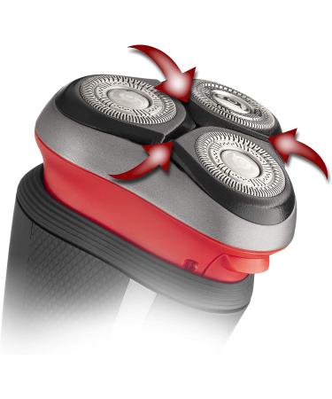 Remington R5000 Style Series R5 Rechargeable Shaver - Dual Track Blades, Wet/Dry, Close Shave - Grey/Silver/Red - Cordless - Buy Online on GoSupps.com