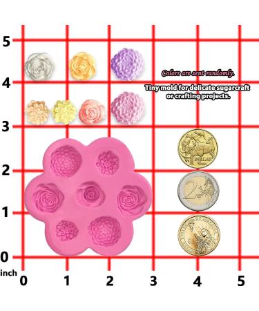 Mini Flowers Fondant Silicone Mold for Cake Decoration, Cupcake Topper, Crafts - 7-Cavity - Buy Online on GoSupps.com