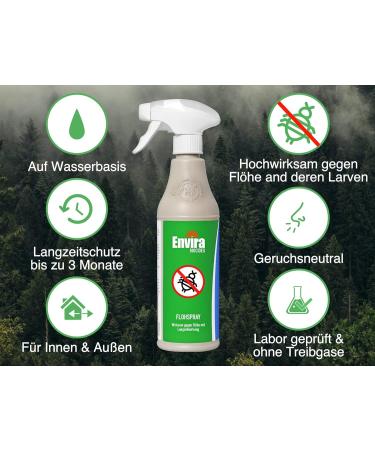 Envira Flea Spray - 2L Eco-Friendly Anti-Flea Treatment for Home | Odorless Water-Based Solution - Buy Online on GoSupps.com