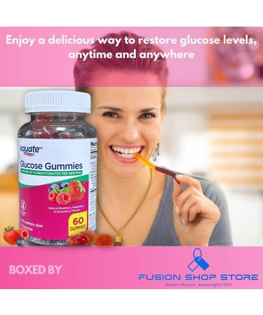 Glucose Gummies- Blueberry Raspberry and Strawberry Flavor 60ct (Pack of 1) Boxed by Fusion Shop Store - Buy Online on GoSupps.com