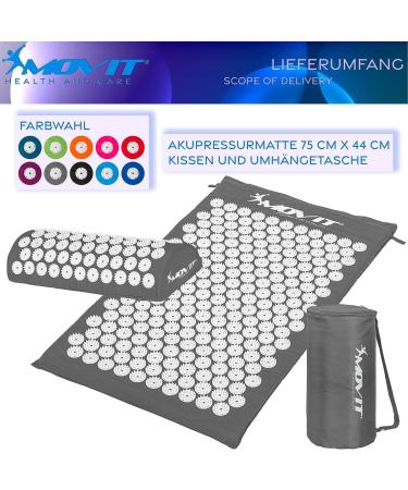 Buy Movit Acupressure Mat - Tuina & Zhiya Models with Pillows | 100% Cotton 10 Colors International Shipping - Buy Online on GoSupps.com
