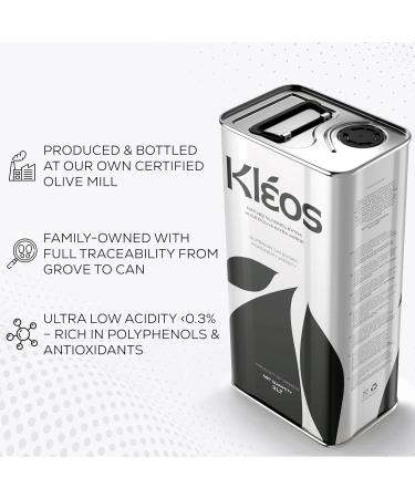 Kleos Kalamata 2023 New Harvest Extra Virgin Olive Oil 3L Tin - Pack of 1 - Buy Online on GoSupps.com