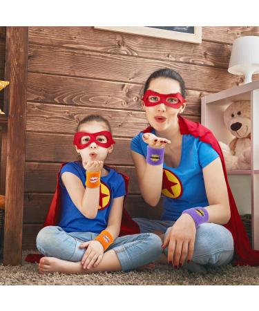 24-Piece Kids Sports Wristbands | Colorful Terry Cloth Sweatbands with Pow Zap Design | Perfect for School Students & Teachers | Basketball Party Favors | 6 Styles - Buy Online on GoSupps.com