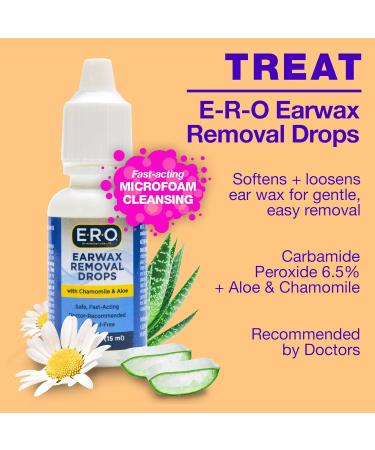 E-R-O Earwax Removal Kit - Carbamide Peroxide Drops, Bulb Syringe & Tool for Complete Ear Care - Buy Online on GoSupps.com