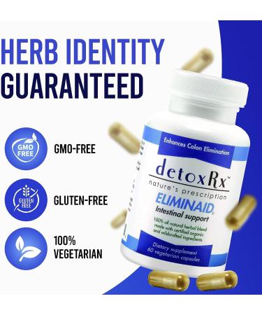 DetoxRx Eliminaid Capsules - Gentle Assistance for Stress, Illness & Travel - Buy Online on GoSupps.com