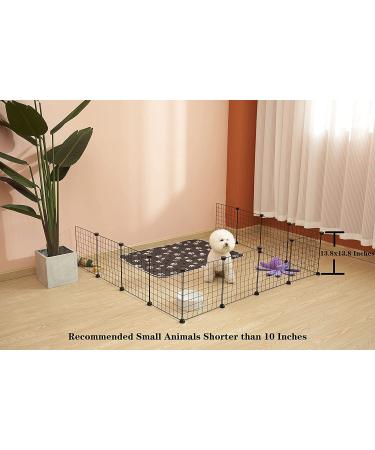 Small Pet Playpen 13.8x13.8 - Indoor/Outdoor Metal Wire Cage for Small Animals - Guinea Pigs, Bunny, Hamster - Portable Yard Fence by Allisandro - Buy Online on GoSupps.com