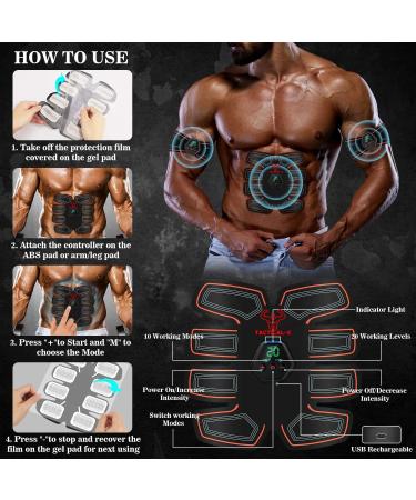 Buy Tactical X Abs Stimulator - Military Grade MHD TENS Device for Easy Abs Muscle Stimulation | Ideal Home Gym Equipment | Unisex - Buy Online on GoSupps.com
