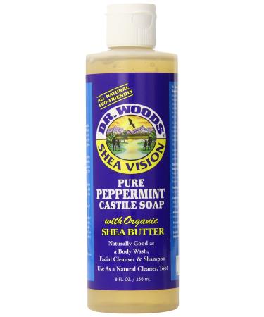 Dr.woods Shea Vision Pure Peppermint Castile Liquid Soap - 8 Oz