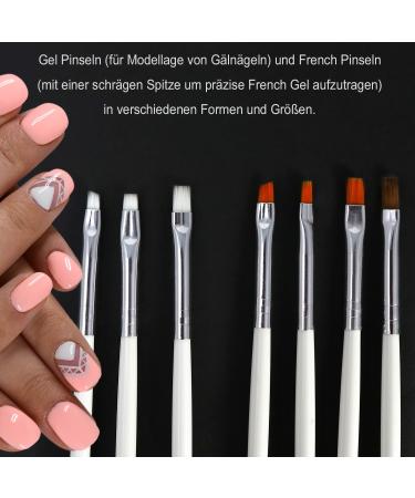 Com-Four 15-Part Nail Art Brush Set | Premium Manicure & Nail Design Kit for Flowers & Points - International Shipping Available - Buy Online on GoSupps.com