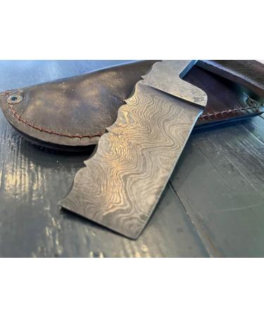 Premium Damascus Razor with Unique Walnut Handle | Atypical Shape & Superior Shaving Experience - Buy Online on GoSupps.com