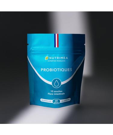 PROBIOTIQUE FLORE INTESTINALE Avec Pr biotiques Equilibre de la Flore Intestinale 10 Souches 10 Milliards d UFC par G lule 60 G lules Vegan Fabriqu en France Nutrimea 10 Milliards D'ufc - Buy Online on GoSupps.com
