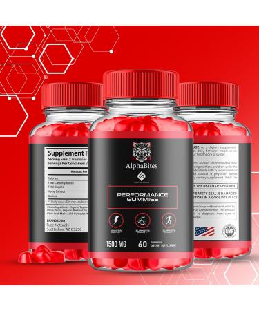 Alpha Bites Gummies Advanced Strength Daily High Drive and Overall Healthy Lifestyle Support Supplement Gummy 60 Gummies - Pack Of 3 - Buy Online on GoSupps.com