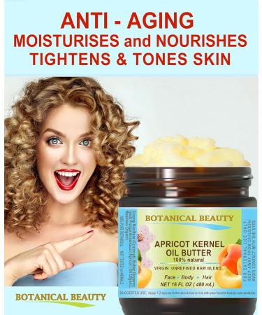 Botanical Beauty APRICOT KERNEL OIL BUTTER Pure Natural Virgin Unrefined RAW for FACE SKIN BODY DAMAGED HAIR NAILS. Rich in Gamma Linoleic Acid Vitamin E (4 Fl Oz) 4 Fl Oz (Pack of 1) - Buy Online on GoSupps.com