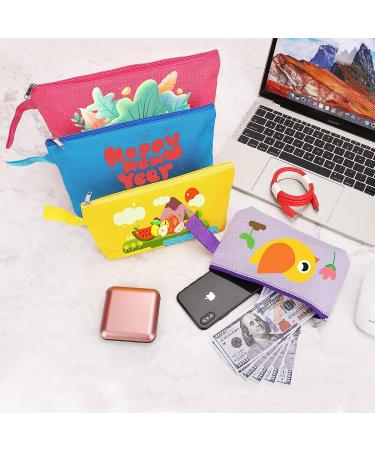 Sinzip Cotton Canvas Makeup Bag 10-Piece Set | Multi-Purpose Travel Toiletry Pouch | DIY Craft & Pencil Bag | Blank Cosmetic Bag with Zipper and Strap | Multicolor 02 - Buy Online on GoSupps.com