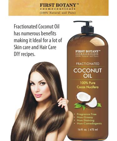 Fractionated Coconut Oil 16 fl. oz - 100% Natural MCT Carrier Oil for Hair Skin & Aromatherapy - Best Skin Moisturizer & Massage Oil - Buy Online on GoSupps.com