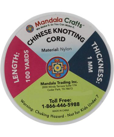 Mandala Crafts Satin Rattail Cord String - Dark Chocolate Brown 1mm - Ideal for Chinese Knot, Macram , Trim, and Jewelry Making - Buy Online on GoSupps.com