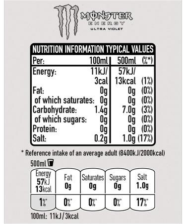 Monster Energy Ultra Violet 4 x 500ml Cans - Buy Online on GoSupps.com