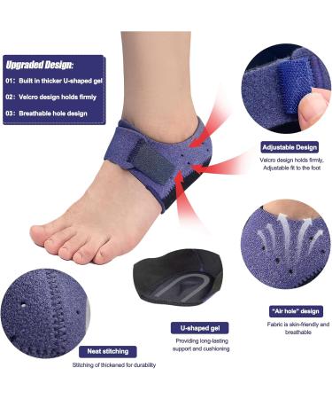 Buy Heel Protectors & Heel Cups for Pain Relief | Plantar Fasciitis & Achilles Tendinitis Support | L Large - Thicken & Breathable Pads for Men & Women - Buy Online on GoSupps.com