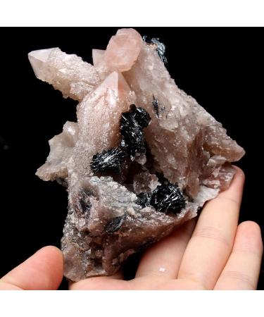 Natural Crystal Rough Natural Red Quartz Ruby Crystal with Flower Specularite Specimen/Inner Mongolia - Buy Online on GoSupps.com