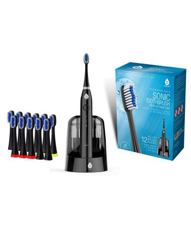 Pursonic S750 Sonic SmartSeries Electronic Power Rechargeable Battery Toothbrush Black