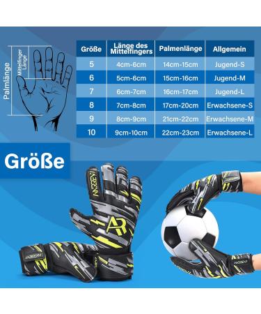Anrrew Football Goalkeeper Gloves - Finger Protection & Double Wrist Support for All Ages | Durable Grip in Yellow & Black - Buy Online on GoSupps.com