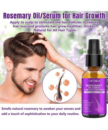 Rosemary Oil Hair Growth Serum & Biotin - Castor Oil Conditioner for Thinning Hair | Improve Volume & Thickness - Buy Online on GoSupps.com