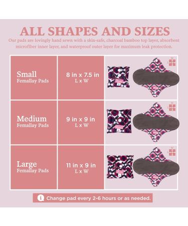 Femallay Reusable Cloth Menstrual Pad with Bamboo Charcoal Layer | Soft & Absorbent Washable Sanitary Pad for Women | Feminine Hygiene Product - Cute Owls Design | Single Pad (1 Count) - Buy Online on GoSupps.com