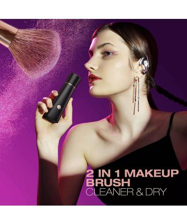 NICARE Electric Makeup Brush Cleaner & Dryer Machine | 8 Rubber Collars | Wash & Dry in Seconds | Deep Cleaning for Cosmetic Brushes (Black) - Buy Online on GoSupps.com